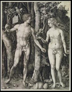 Adam och Eva (Människans fall) av Albrecht Dürer