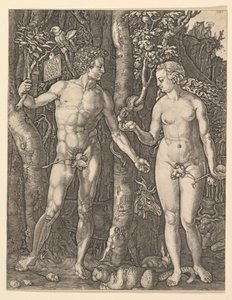 Adam och Eva, 1566. av Albrecht Dürer