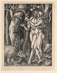Adam och Even, från The Little Passion-serien av Albrecht Dürer