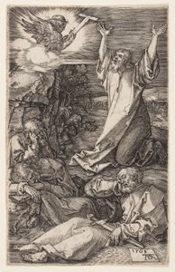 Agony in the Garden, från The Engraved Passion av Albrecht Dürer