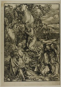 Agony in the Garden, från The Large Passion av Albrecht Dürer