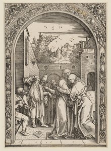 Anna och Joakim under Gyllene porten av Albrecht Dürer