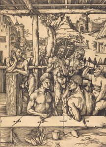 Badhus, ca. 14961497. av Albrecht Dürer