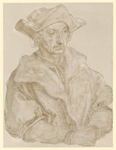 Porträtt av en äldre, skägglös man (Sebastian Brant) av Albrecht Dürer