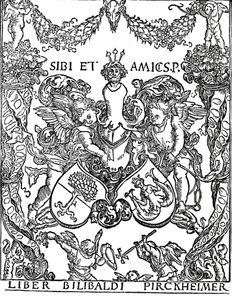 Bokskylt av Willibald Pirkheimer, c1502-1503, 1906 av Albrecht Dürer