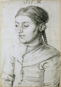 Bystbild av en ung flicka av Albrecht Dürer