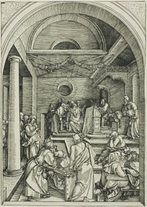 Kristus bland läkarna, från The Life of the Virgin av Albrecht Dürer