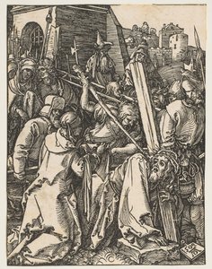 Kristus bär korset, från The Small Passion, ca. 1509. av Albrecht Dürer