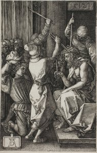 Kristus krönt med törnen, från The Engraved Passion av Albrecht Dürer