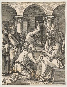 Kristus krönt med törnen, från The Small Passion, ca. 1509. av Albrecht Dürer
