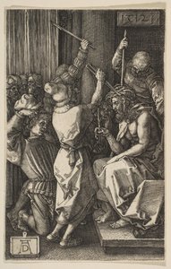Kristus krönt med törnar, från den graverade passionen, 1512. av Albrecht Dürer