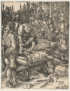 Kristus Nailed to the Cross, från The Small Passion, ca. 1509. av Albrecht Dürer