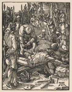 Kristus Nailed to the Cross, från The Small Passion, ca. 1509. av Albrecht Dürer