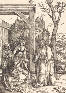 Kristus tar ledigt från sin mor, ca. 15041505. av Albrecht Dürer