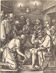 Kristus som tvättar lärjungarnas fötter av Albrecht Dürer