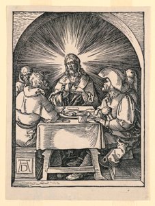 Kristus i Emmaus, från The Little Passion-serien av Albrecht Dürer