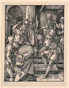 Kristus före Annas, från The Little Passion Series av Albrecht Dürer