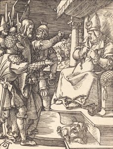 Kristus före Kaifas, troligen ca. 15091510. av Albrecht Dürer