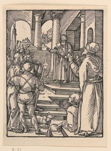 Kristus före Pilatus, från The Little Passion-serien av Albrecht Dürer