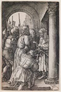 Kristus före Pilatus, från serien "The Engraved Passion" av Albrecht Dürer