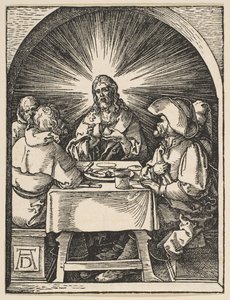 Kristus i Emmaus, från The Small Passion, ca. 1510. av Albrecht Dürer