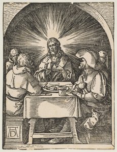 Kristus i Emmaus, från The Small Passion, ca. 1510. av Albrecht Dürer