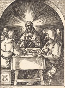 Kristus i Emmaus, troligen ca. 15091510. av Albrecht Dürer