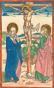 Kristus på korset mellan Jungfrun och Johannes, 1493. av Albrecht Dürer