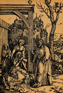 Kristus tar avsked från sin moder., Kristus tar avsked från sin mor, 1504-1505. av Albrecht Dürer