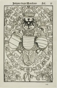 Maximilian I:s vapen som kung av romarna av Albrecht Dürer
