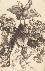 Vapensköld med ett lejon och en kuk, 15021503. av Albrecht Dürer