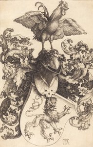 Vapensköld med ett lejon och en kuk, 15021503. av Albrecht Dürer