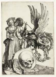 Vapensköld med en skalle av Albrecht Dürer
