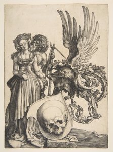 Vapensköld med en skalle, 1503. av Albrecht Dürer