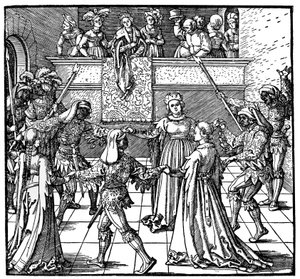 Dans av Torchlight, Augsburg, 1516, 1936 av Albrecht Dürer
