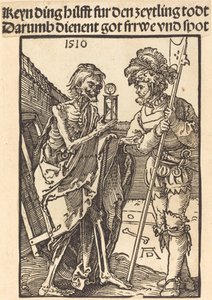 Döden och Lansquenet, 1510. av Albrecht Dürer