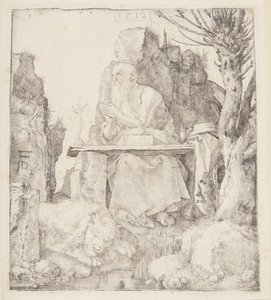 Saint Hieronymus vid ett vissnat pilträd av Albrecht Dürer