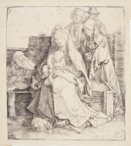 Den heliga familjen, sex personer av Albrecht Dürer