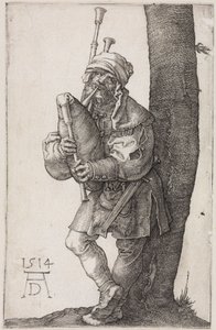 Säckpipeblåsaren av Albrecht Dürer