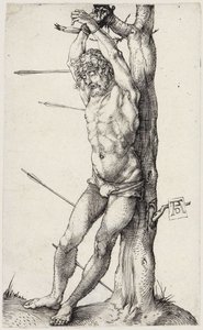 Den helige Sebastian vid trädet av Albrecht Dürer