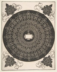 Broderimönster med en avlång panel i mitten, 1521 före. av Albrecht Dürer