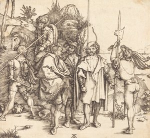 Fem soldater och en turk till häst, 14951496. av Albrecht Dürer