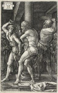 Flagellation, från The Engraved Passion av Albrecht Dürer