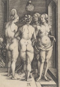 Fyra nakna kvinnor, 1497, 1497. av Albrecht Dürer