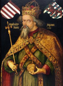 German: Kaiser Sigismund Emperor Sigismund (1368-1437) av Albrecht Dürer