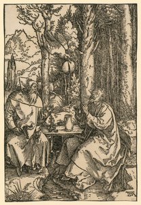 De heliga eremiterna Antonius och Paulus av Albrecht Dürer