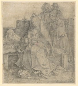 Den heliga familjen, sex figurer av Albrecht Dürer