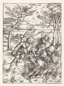 Hercules erövrar Molionide-tvillingarna av Albrecht Dürer