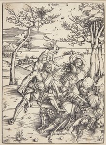 Hercules erövrar Molionide-tvillingarna av Albrecht Dürer