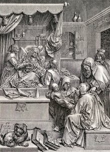 Högreliefskulptur av Johannes födelse, 1855 av Albrecht Dürer